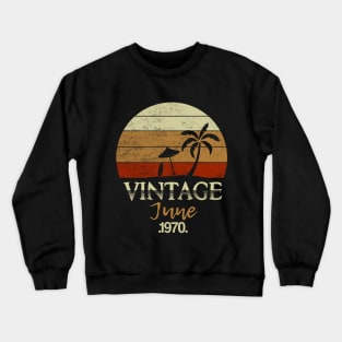 Vintage June 1970 Design 50 Years Old Crewneck Sweatshirt